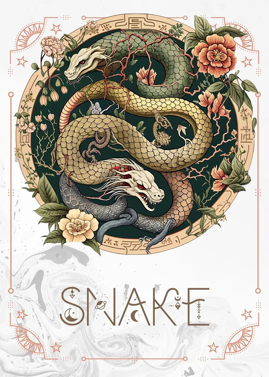 009 - Retro Chinese Zodiac (Sheng Xiao) Canvas Wall Art
