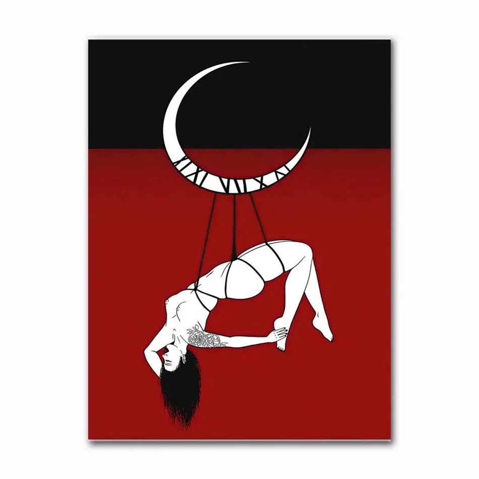 009 - Shibari Devil Canvas Print Wall Art