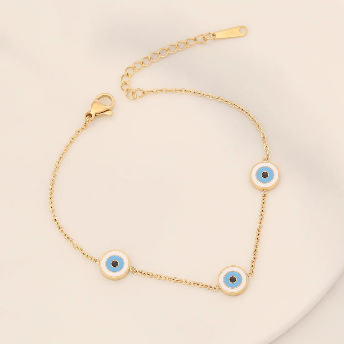 011 - Evil Eye Drip Oil Charm Bracelet