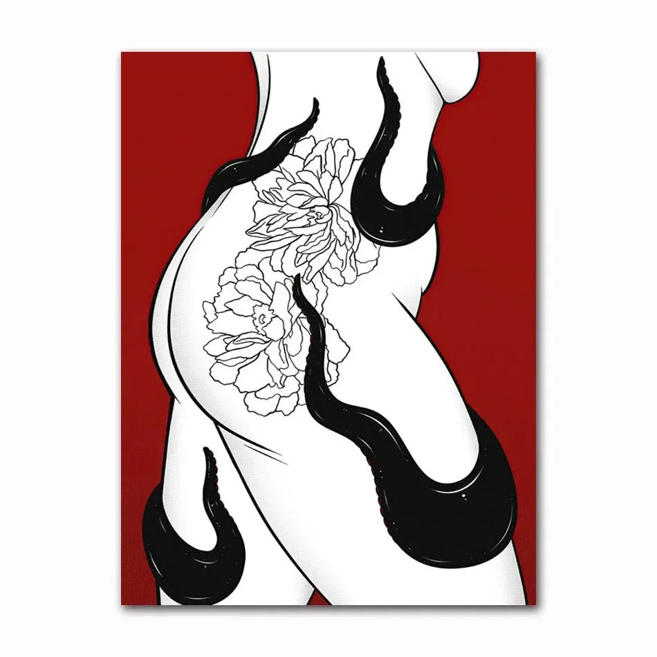 009 - Shibari Devil Canvas Print Wall Art