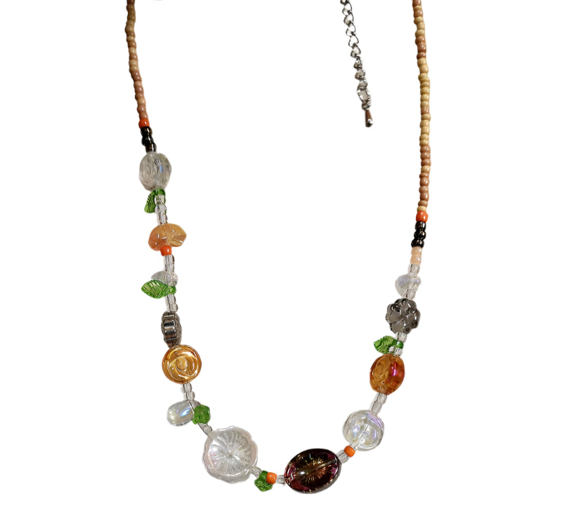 011 - Bohemia Beaded Pendant Choker Necklace