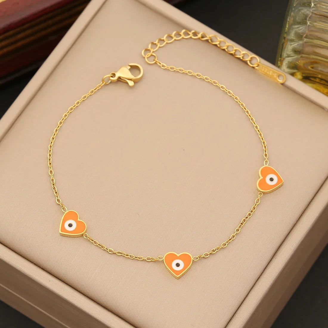 011 - Evil Eye Drip Oil Charm Bracelet