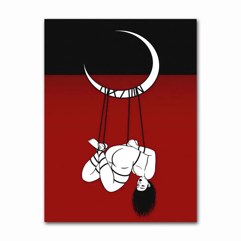 009 - Shibari Devil Canvas Print Wall Art