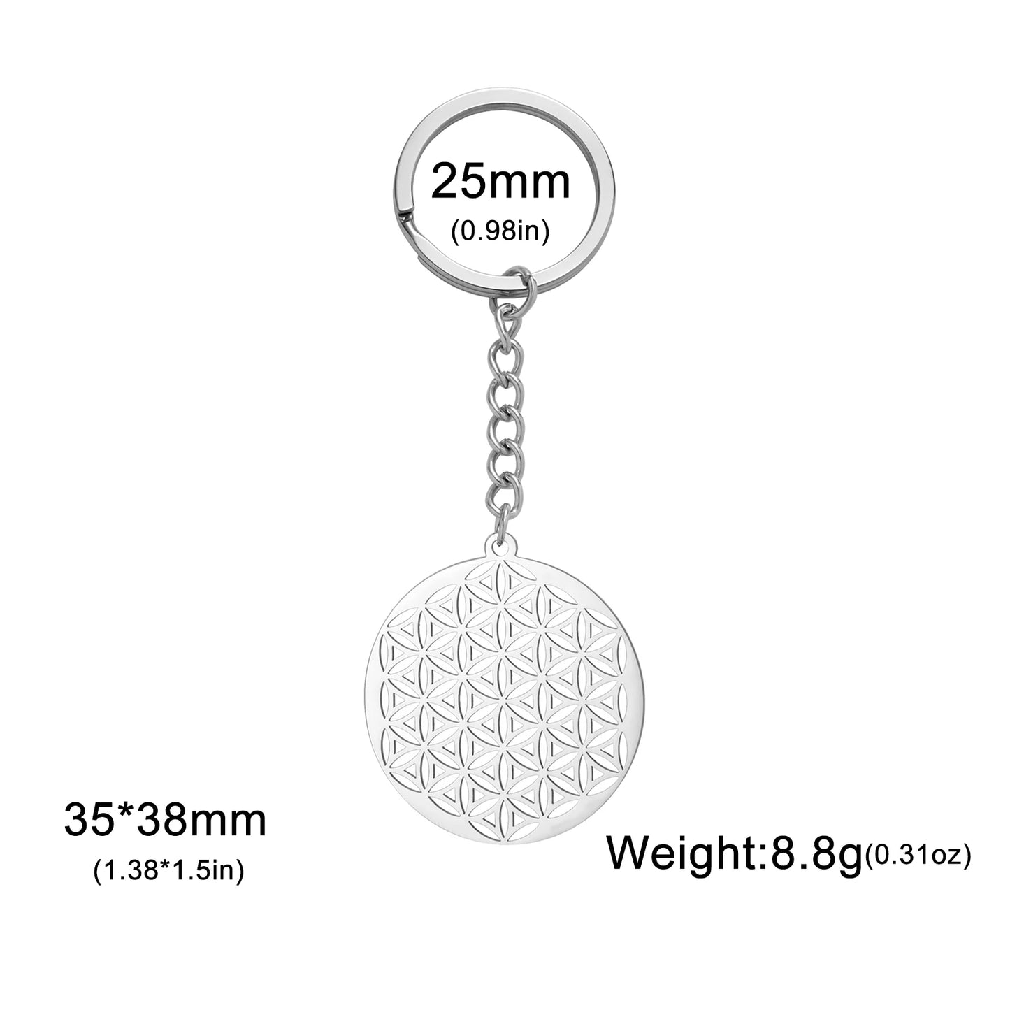014 - Vintage Flower of Life Keychain
