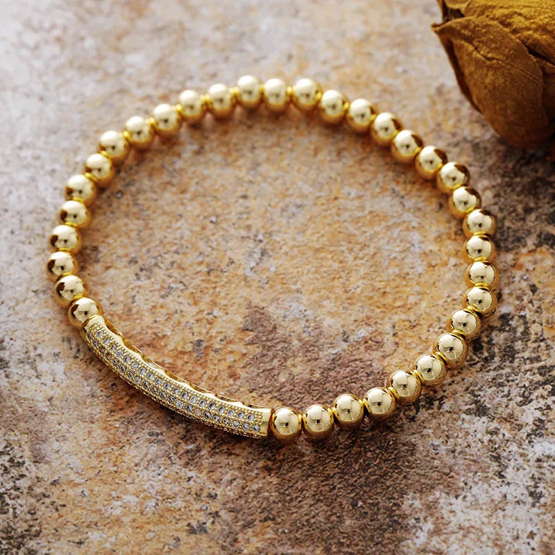 011 - Natural Crystal Druzy Beaded Bracelet and Bangle Set