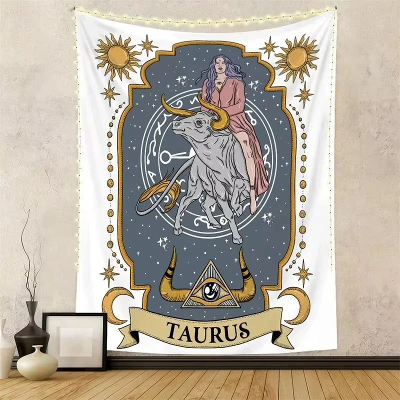 009 - Twelve Zodiac Tapestry Wall Hanging
