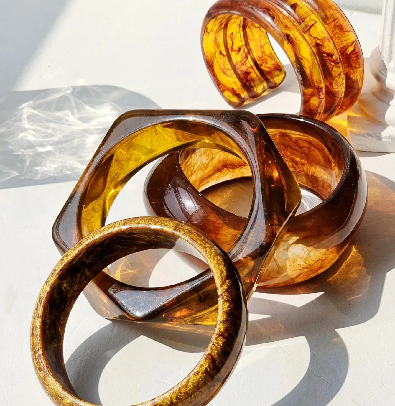 011 - Retro Browns Stackable Bangle Bracelet