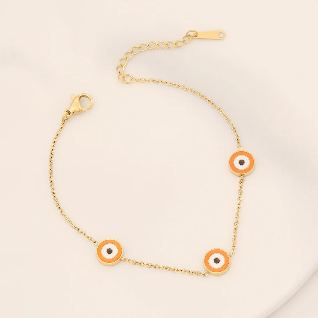 011 - Evil Eye Drip Oil Charm Bracelet