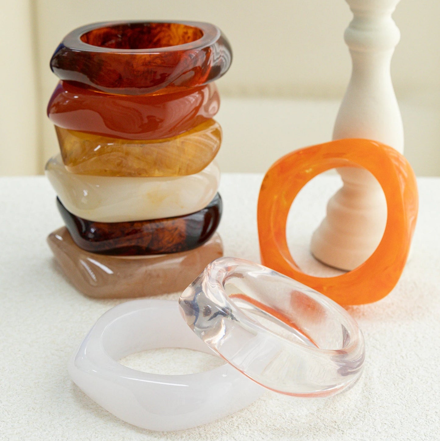 011 - Coffee & Tea Stackable Bangle Bracelet