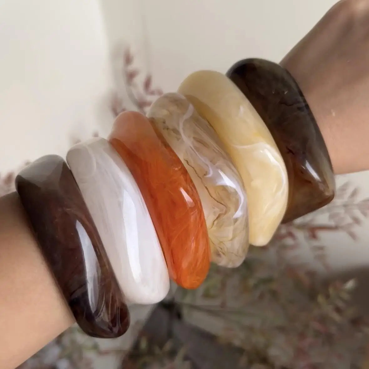 011 - Coffee & Tea Stackable Bangle Bracelet
