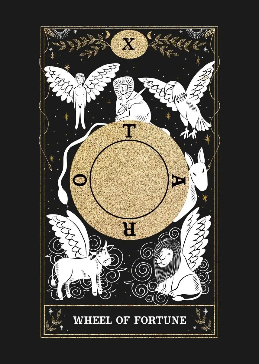 009 - Psychedelic Sun Moon Tarot Canvas Print Wall Hanging
