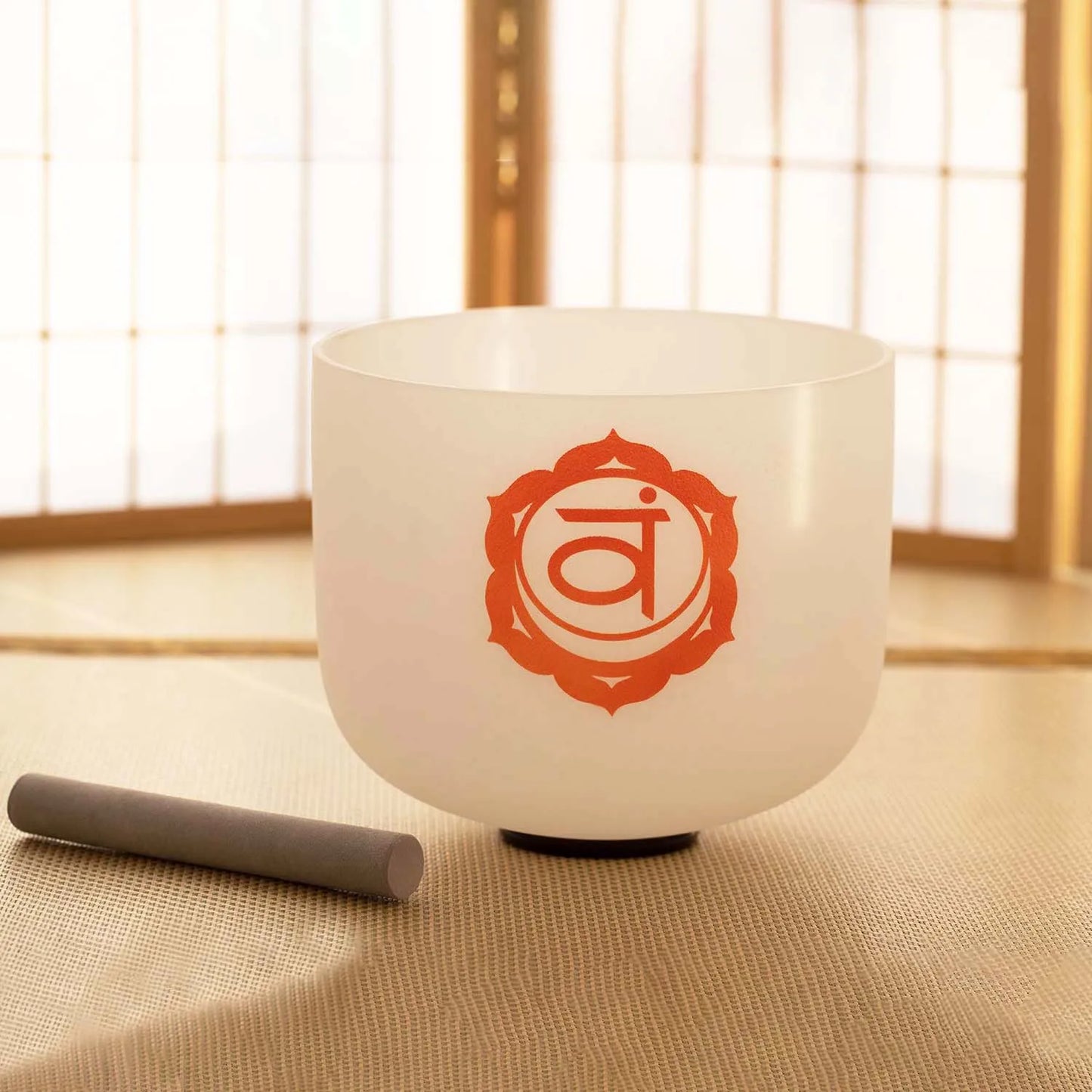 012 - 7 Chakras Tuned Crystal Quartz Singing Bowl 7pc Set for Balancing and Harmony
