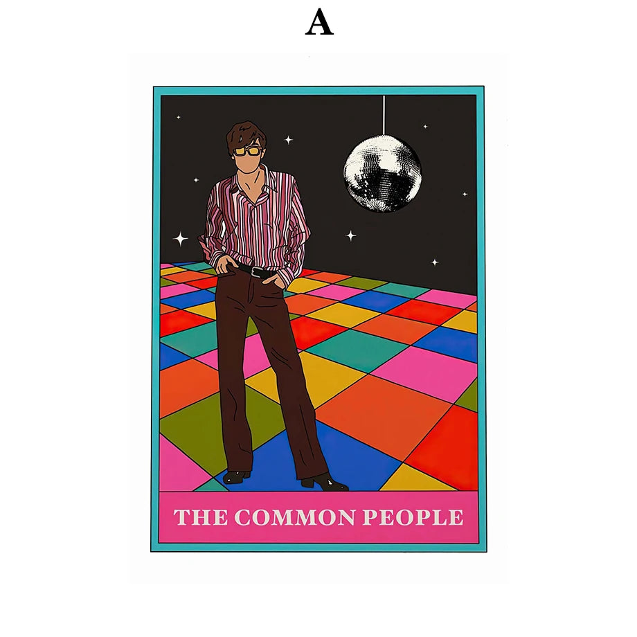 009 - Retro Band Tarot Canvas Print Wall Art