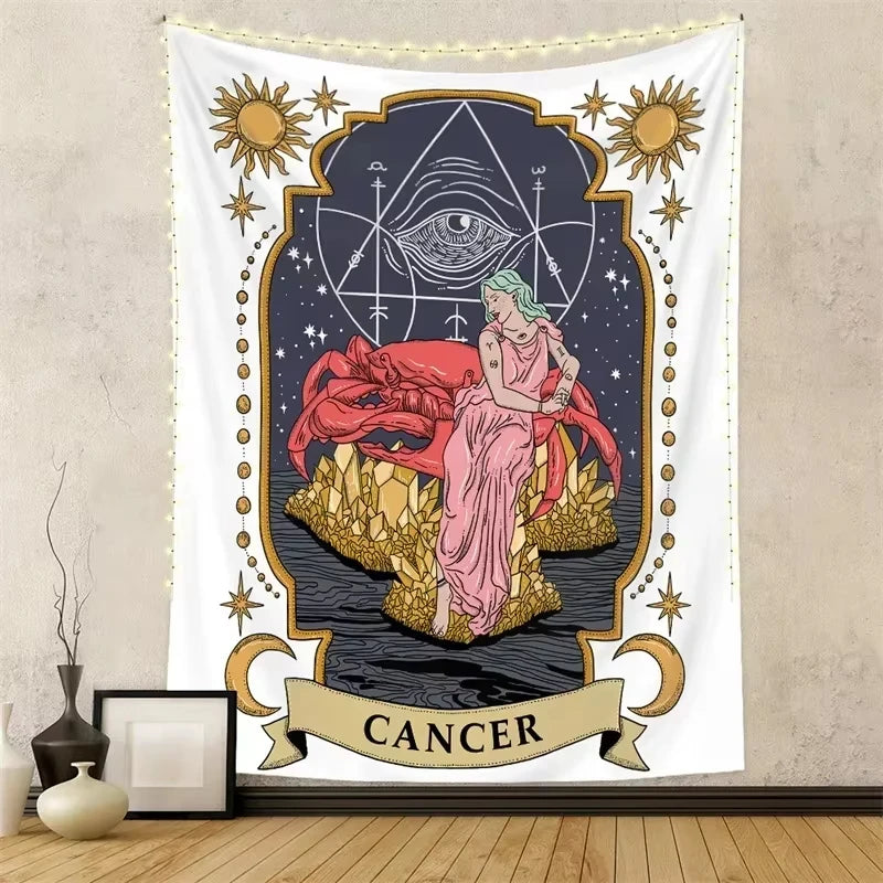 009 - Twelve Zodiac Tapestry Wall Hanging