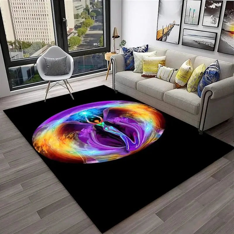 012 - 7 Chakras Yoga Meditation Non-Slip Area Mat