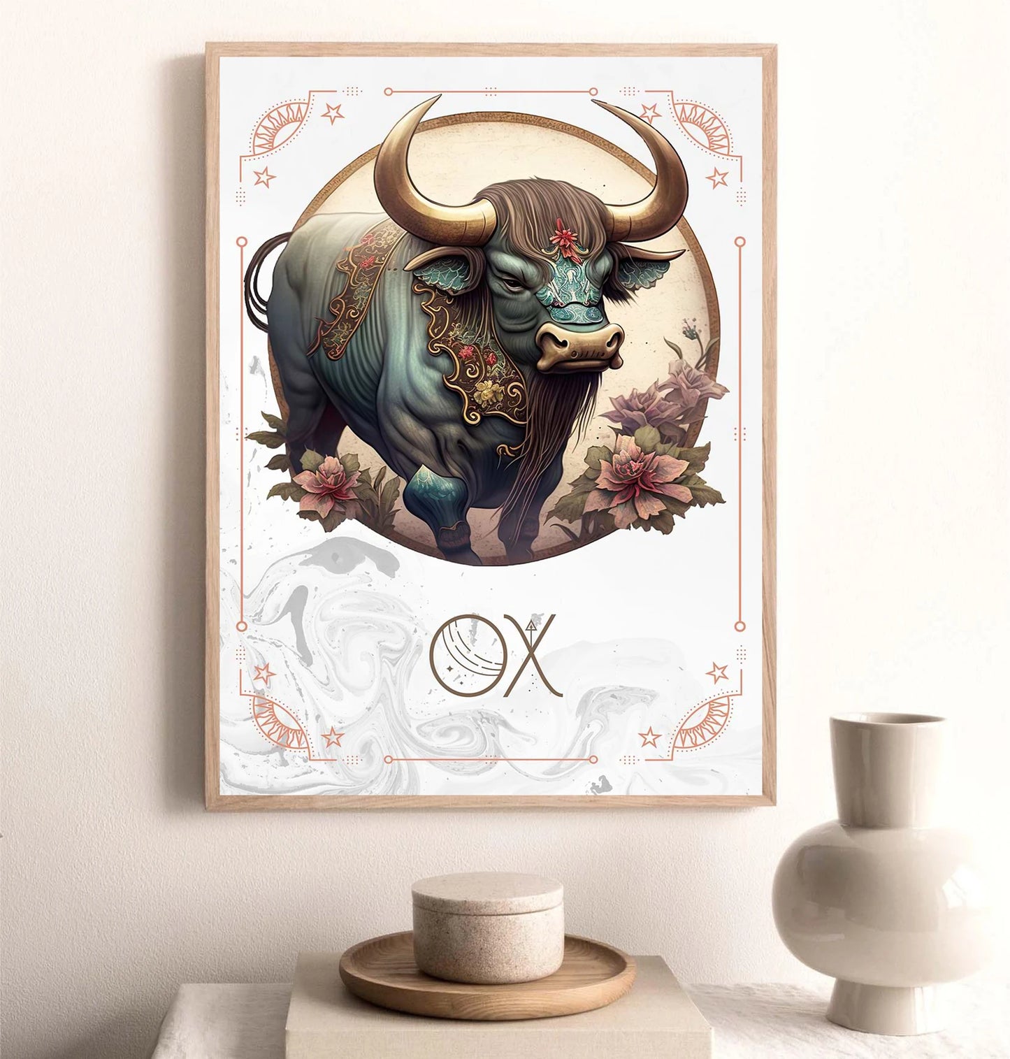 009 - Retro Chinese Zodiac (Sheng Xiao) Canvas Wall Art