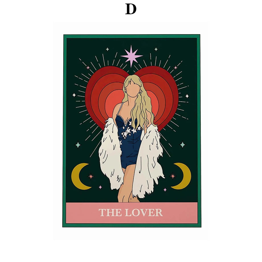 009 - Retro Band Tarot Canvas Print Wall Art