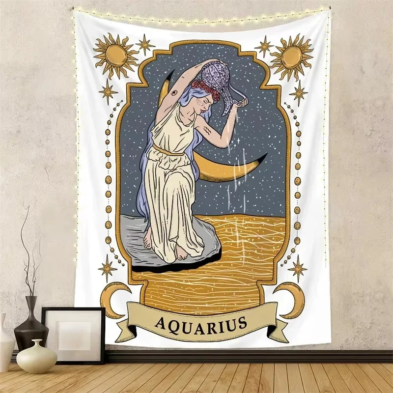 009 - Twelve Zodiac Tapestry Wall Hanging