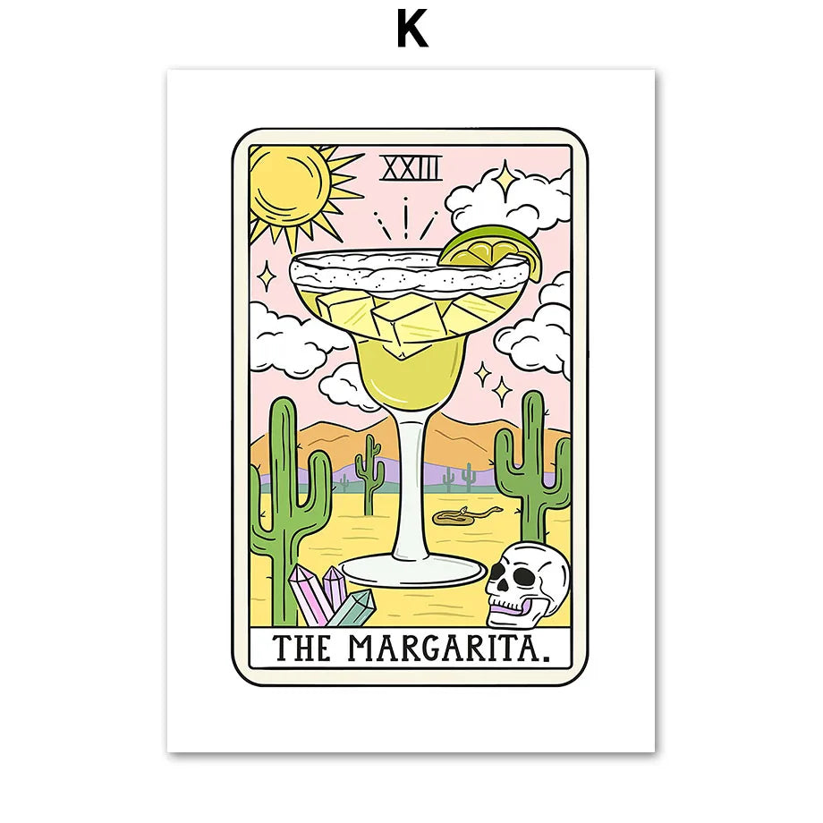 009 - Food Tarot Canvas Print Wall Art