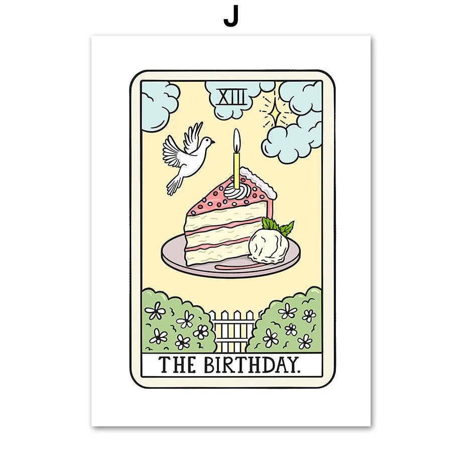 009 - Food Tarot Canvas Print Wall Art