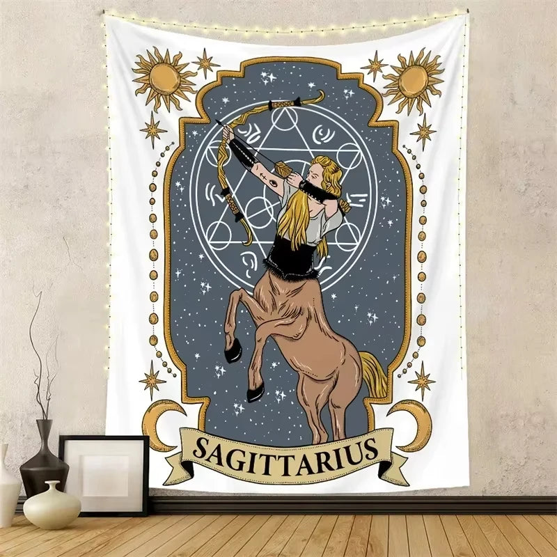 009 - Twelve Zodiac Tapestry Wall Hanging