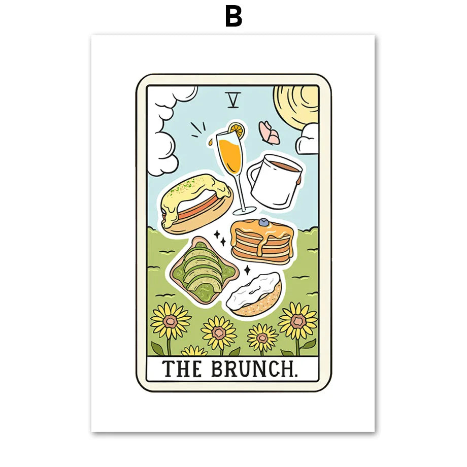 009 - Food Tarot Canvas Print Wall Art