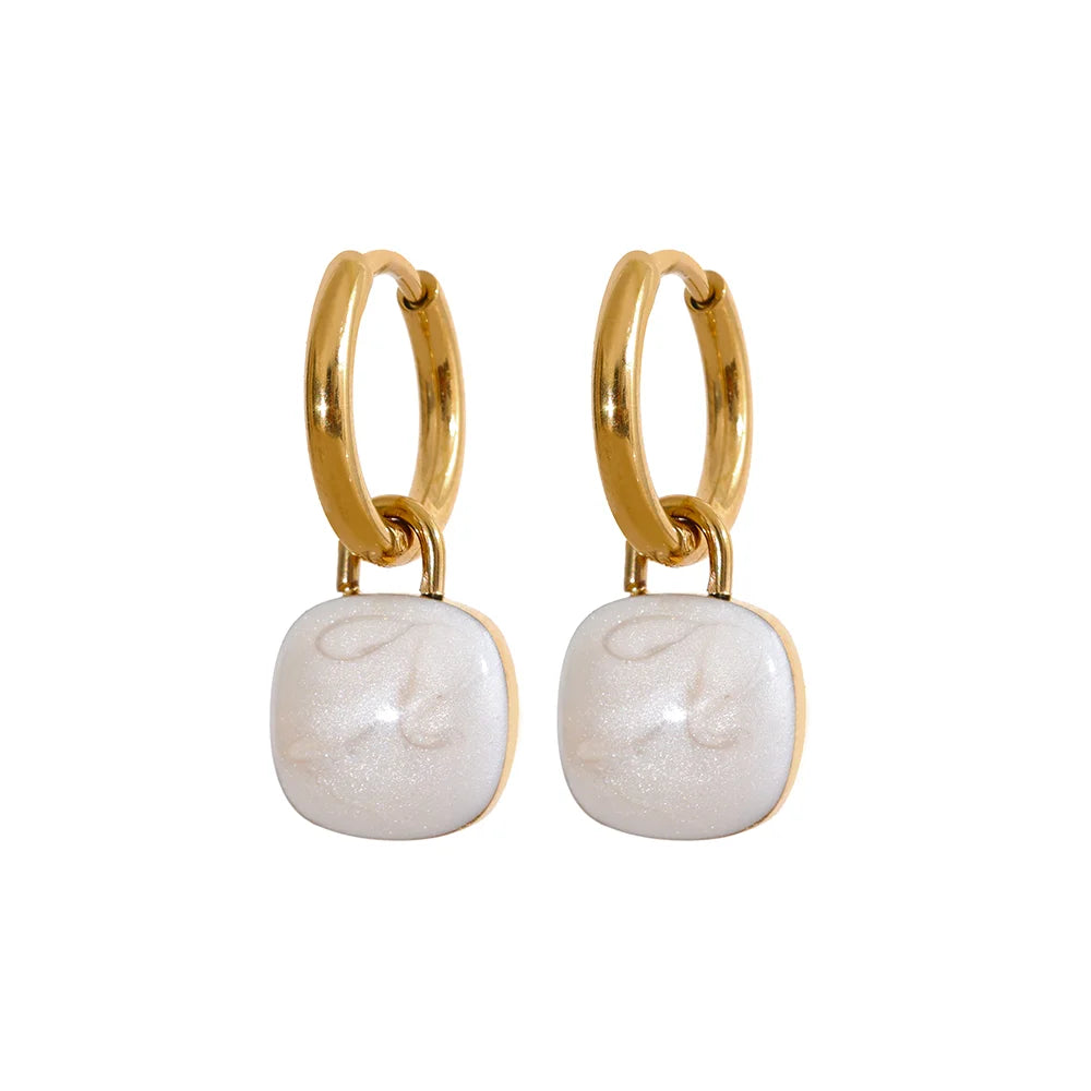 011 - Candy Coated 18k Gold-Plated Drop Earrings