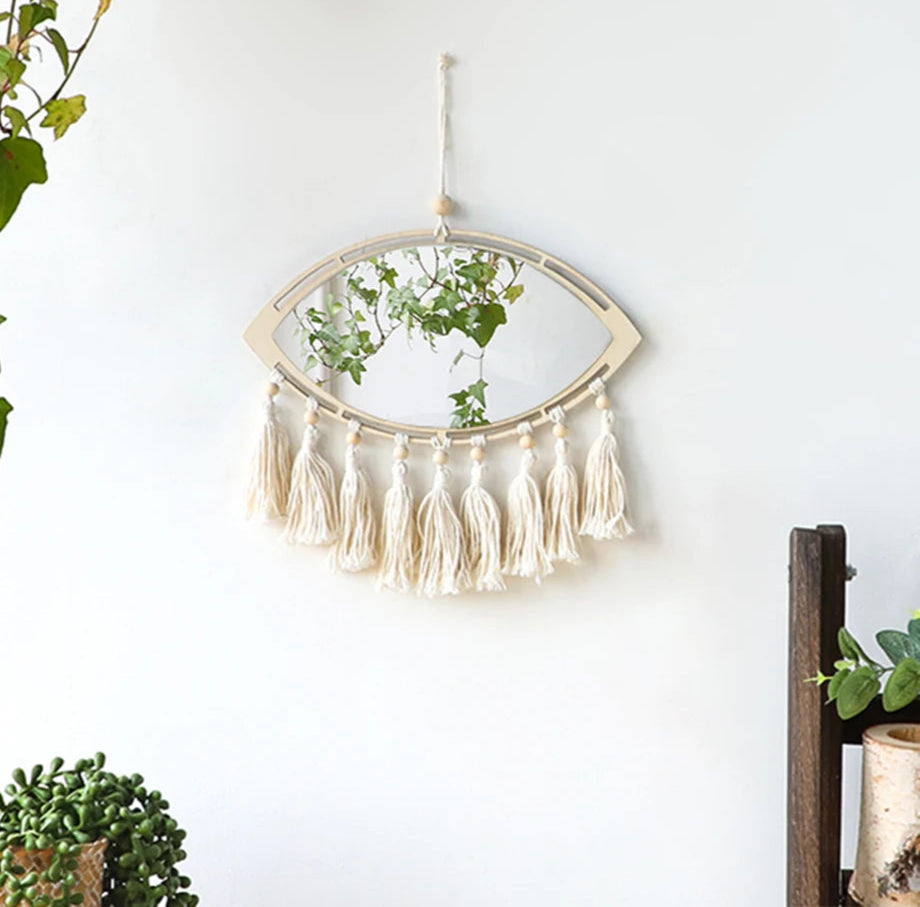 009 - Macrame Decorative Evil Eye Mirror