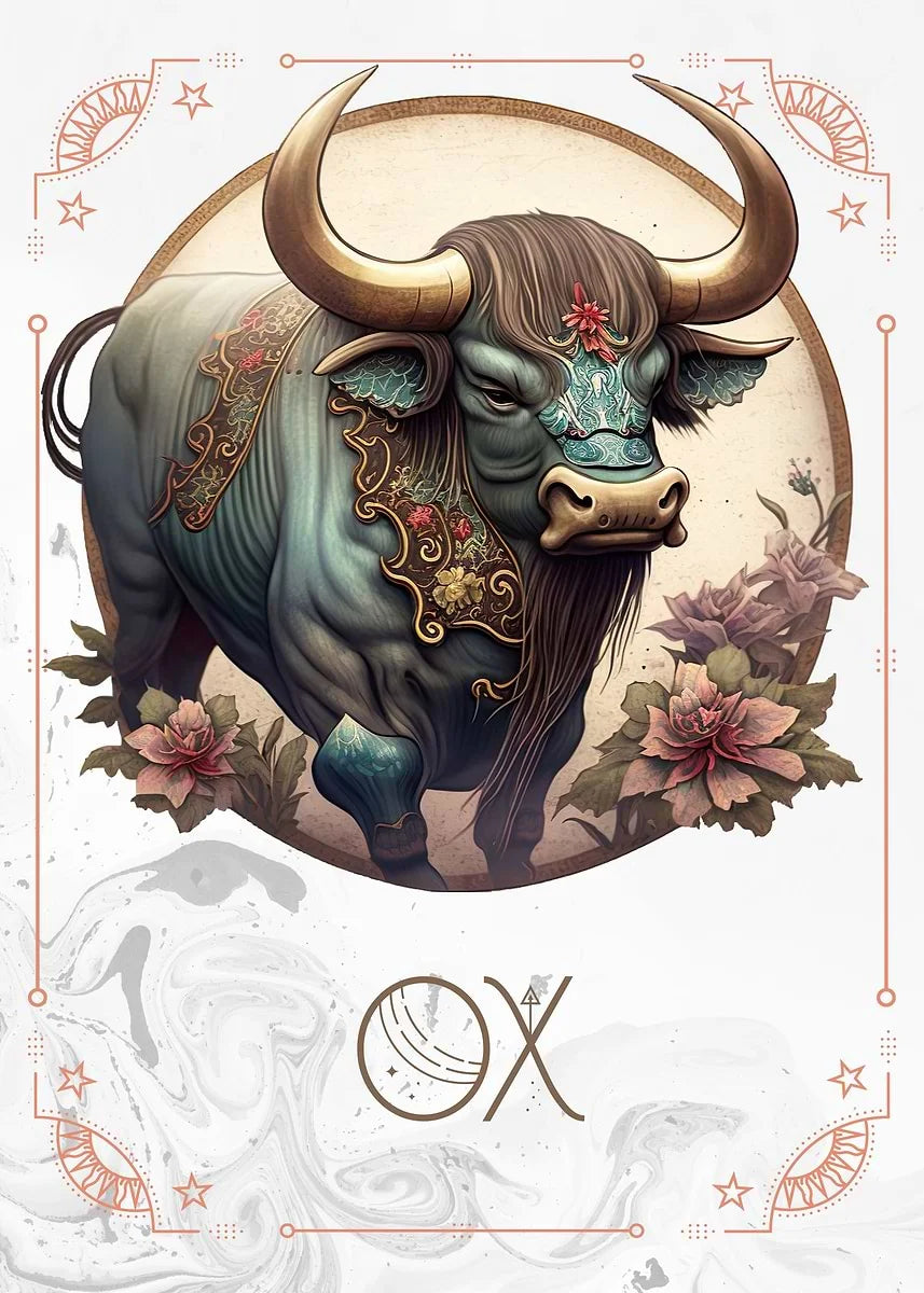 009 - Retro Chinese Zodiac (Sheng Xiao) Canvas Wall Art