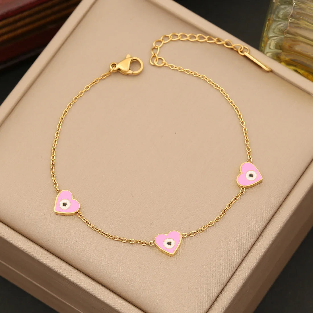 011 - Evil Eye Drip Oil Charm Bracelet