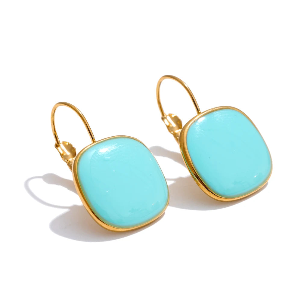 011 - Candy Coated 18k Gold-Plated Drop Earrings