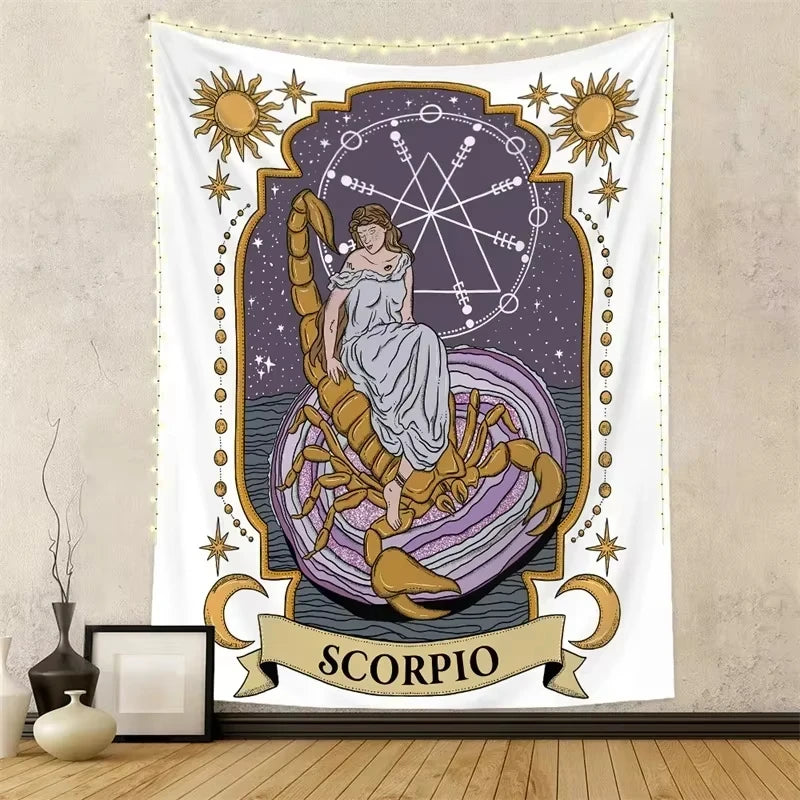 009 - Twelve Zodiac Tapestry Wall Hanging
