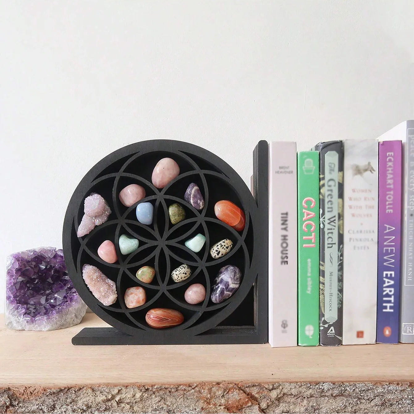 009 - Sun Moon Crystal Shelf Bookend