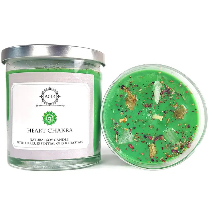 004 - AOR Natural Soy Heart Chakra Candle
