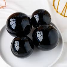 002 - Natural Black Obsidian Scrying Crystal Ball
