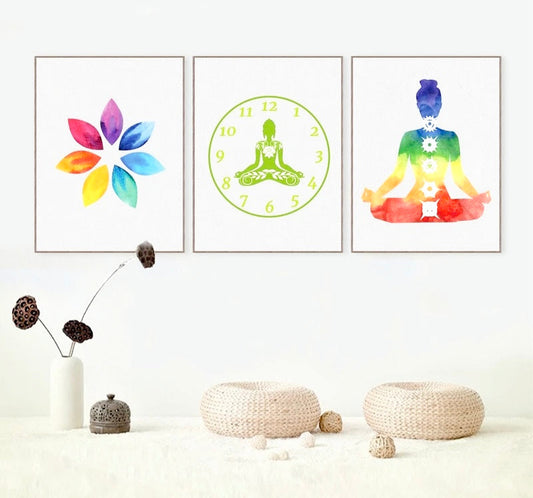 012 - Lotus Flower Yoga Wall Art Canvas Print