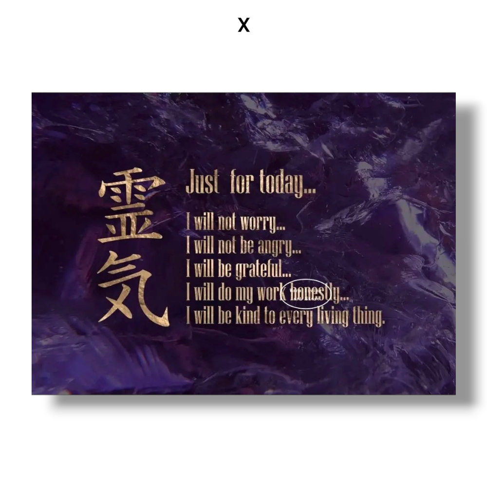 009 - Reiki Principles & Symbols Yoga Canvas Print Wall Art