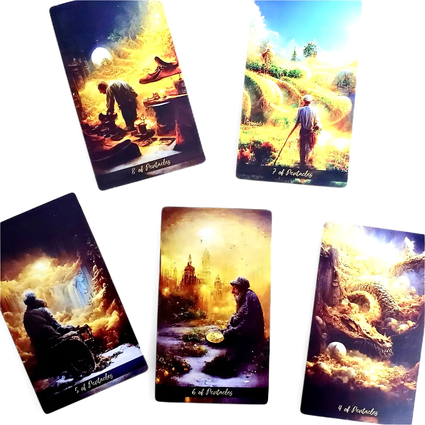 005 - Golden Journey Tarot Pocket Deck for Fated Divination
