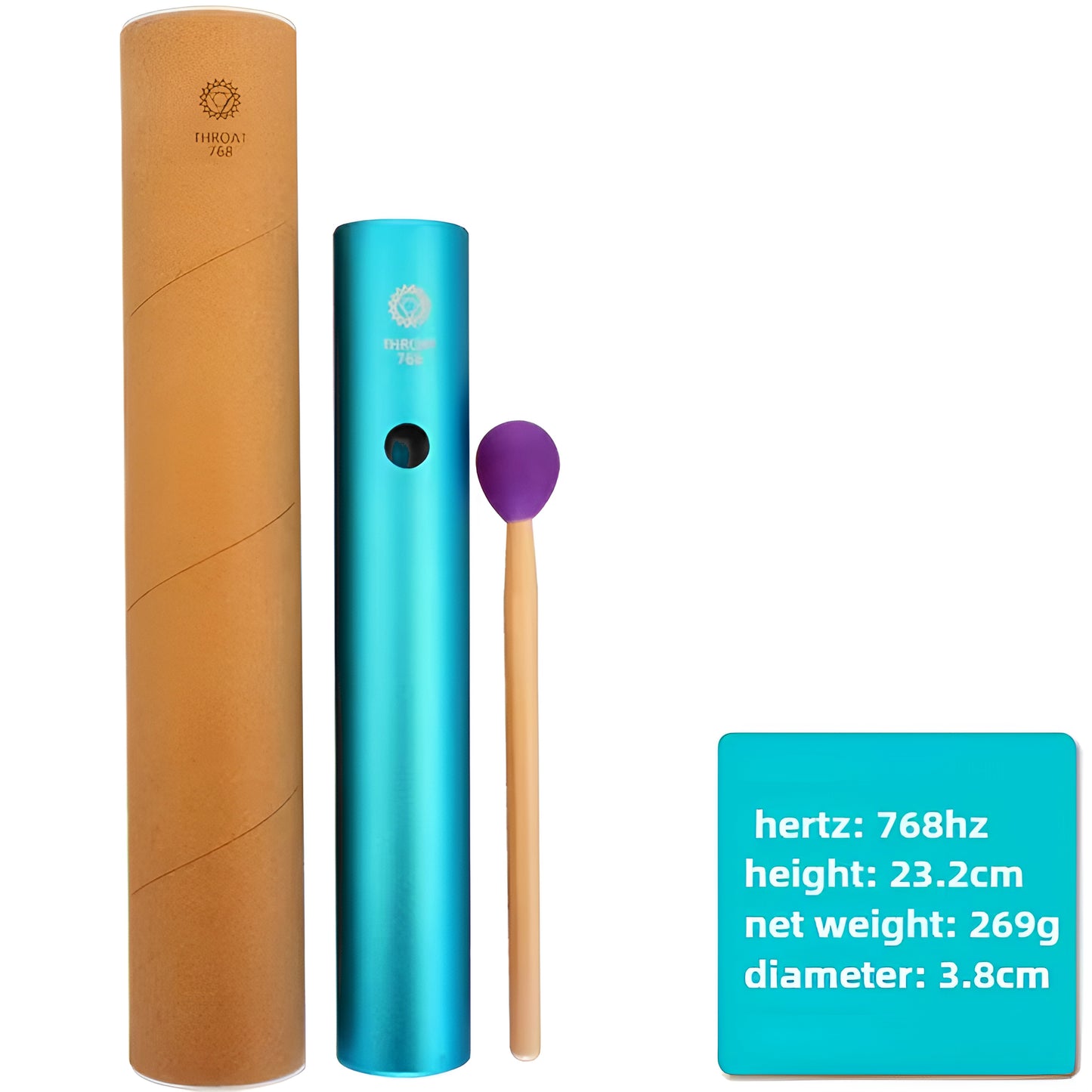 012 - 7 Chakras Wah-Wah Musical Percussion Tubes for Sound Healing