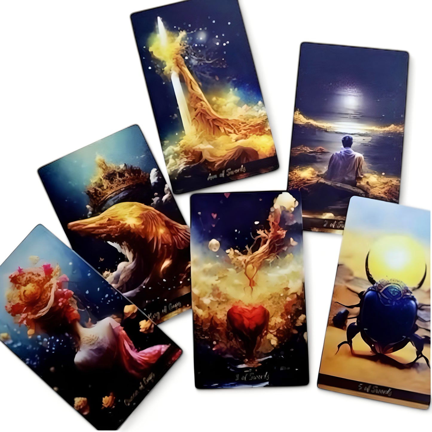 005 - Golden Journey Tarot Pocket Deck for Fated Divination