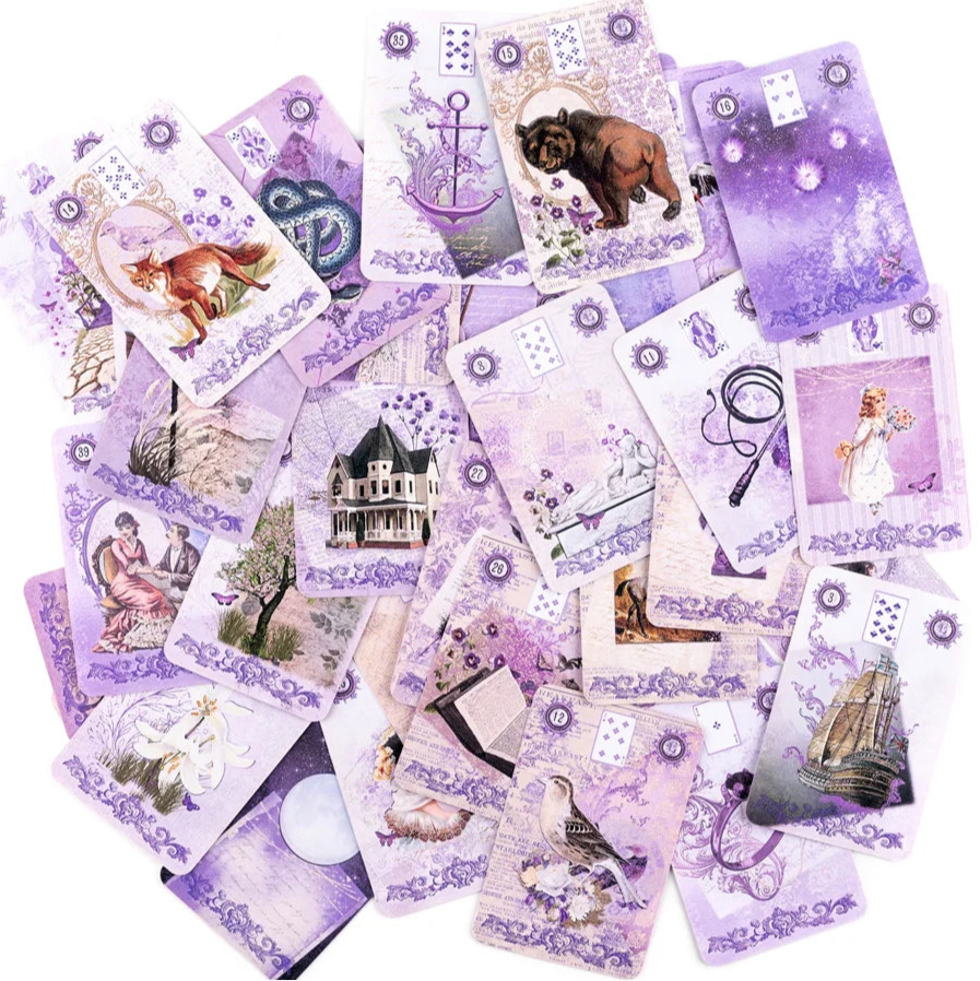 005 - Baraja Lavanda Lenormand Oráculo 42 Cartas