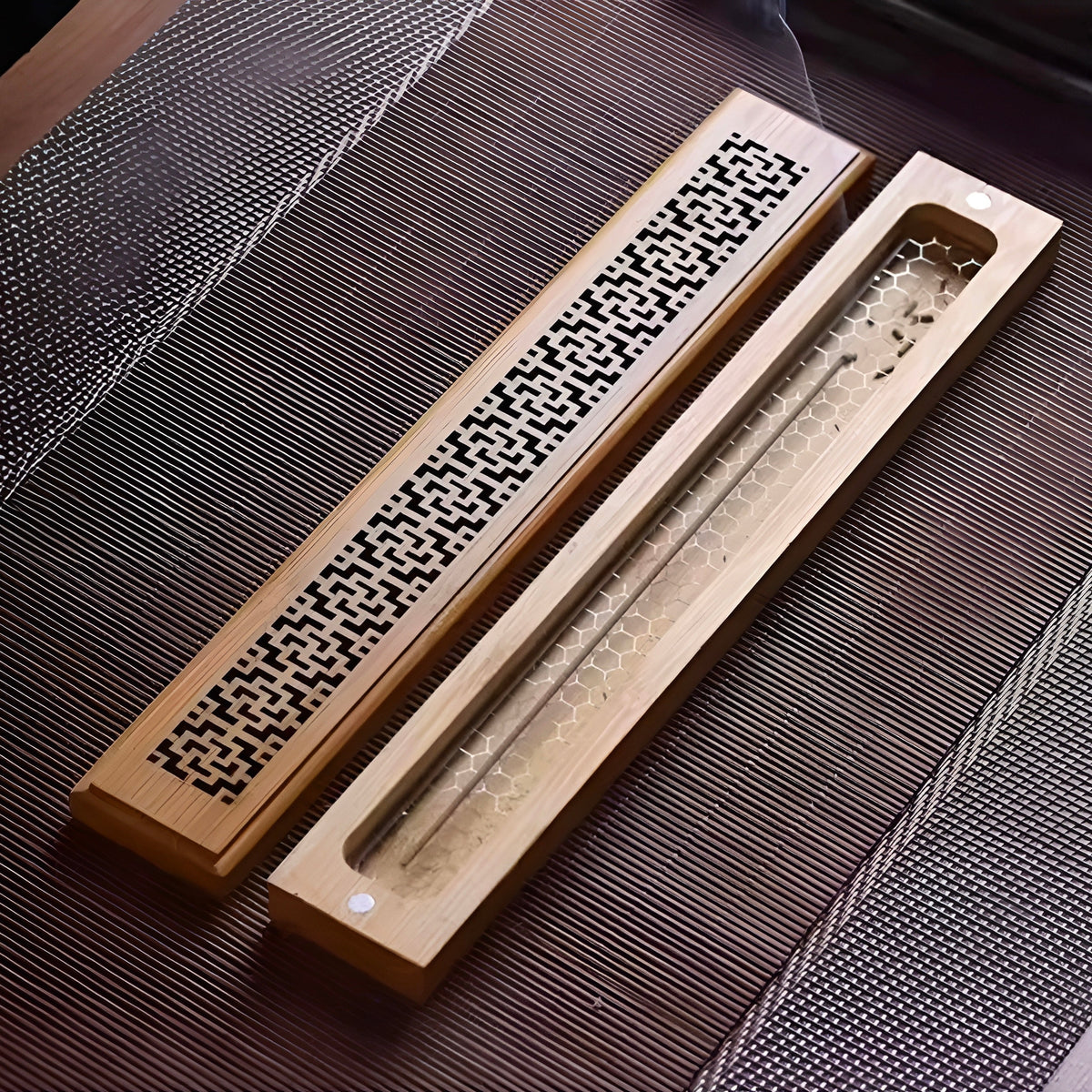 004 - Bamboo Carved Incense Burner & Box