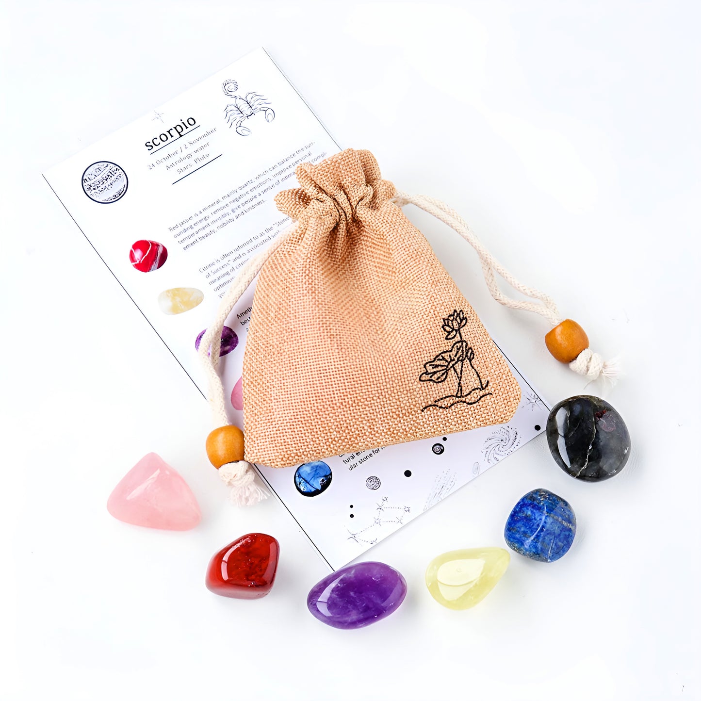 014 - Zodiac Polished Natural Crystals for Luck & Meditation