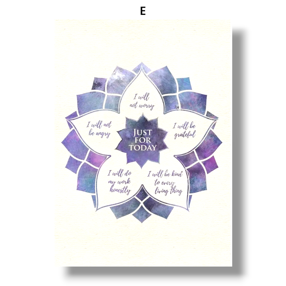 009 - Reiki Principles & Symbols Yoga Canvas Print Wall Art