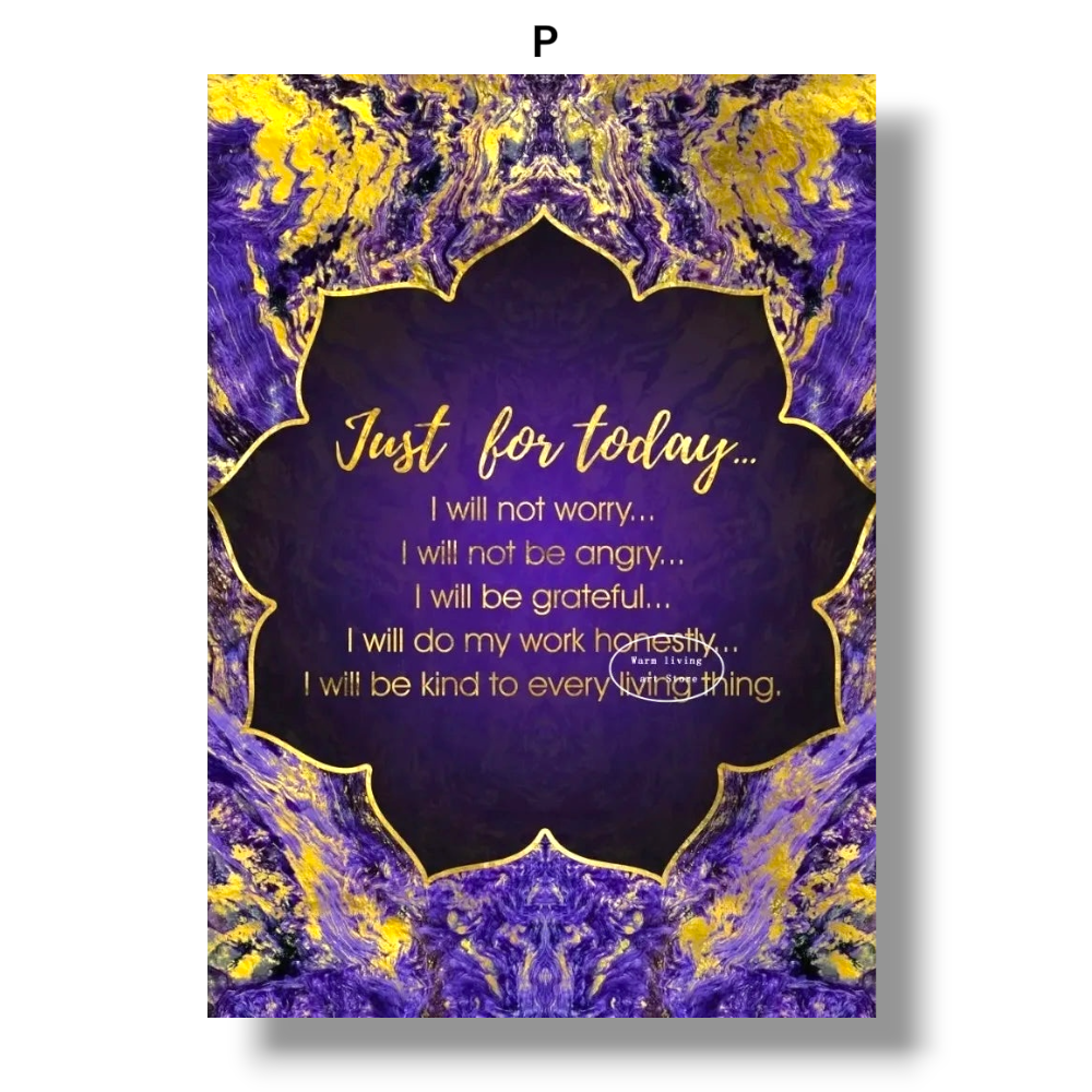 009 - Reiki Principles & Symbols Yoga Canvas Print Wall Art