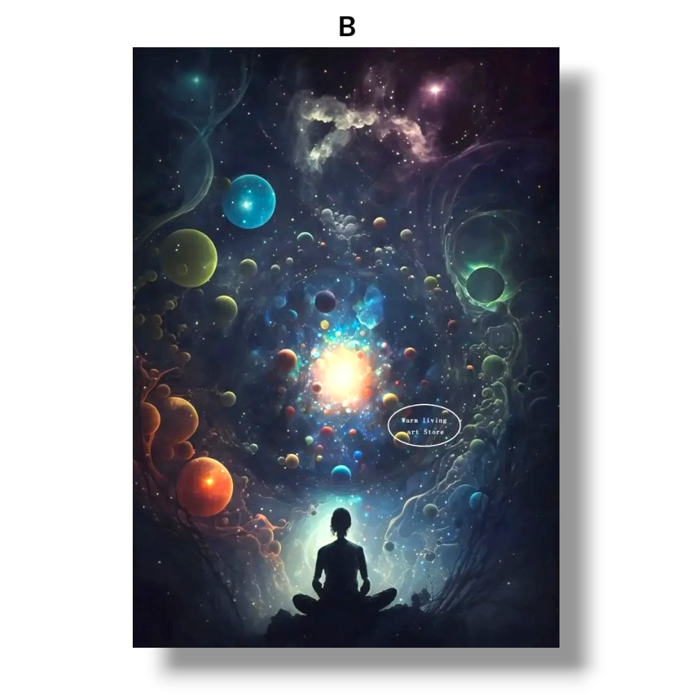009 - Reiki Principles & Symbols Yoga Canvas Print Wall Art