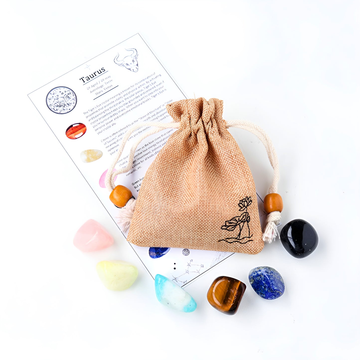 014 - Zodiac Polished Natural Crystals for Luck & Meditation