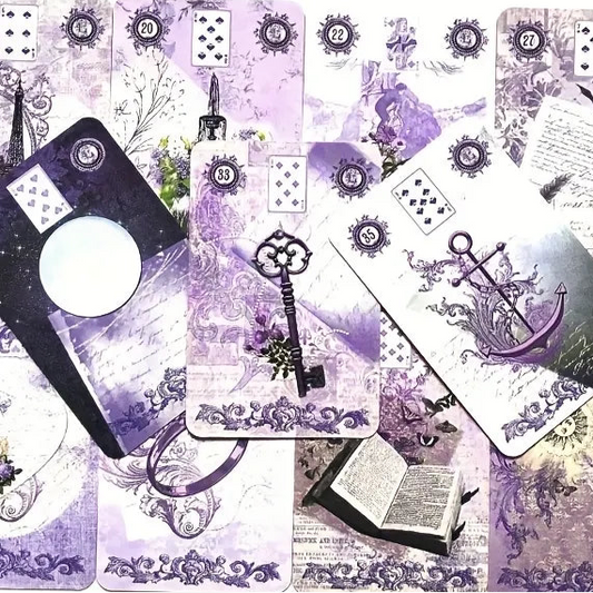 005 - Lavender Lenormand Oracle 42 Cards Deck