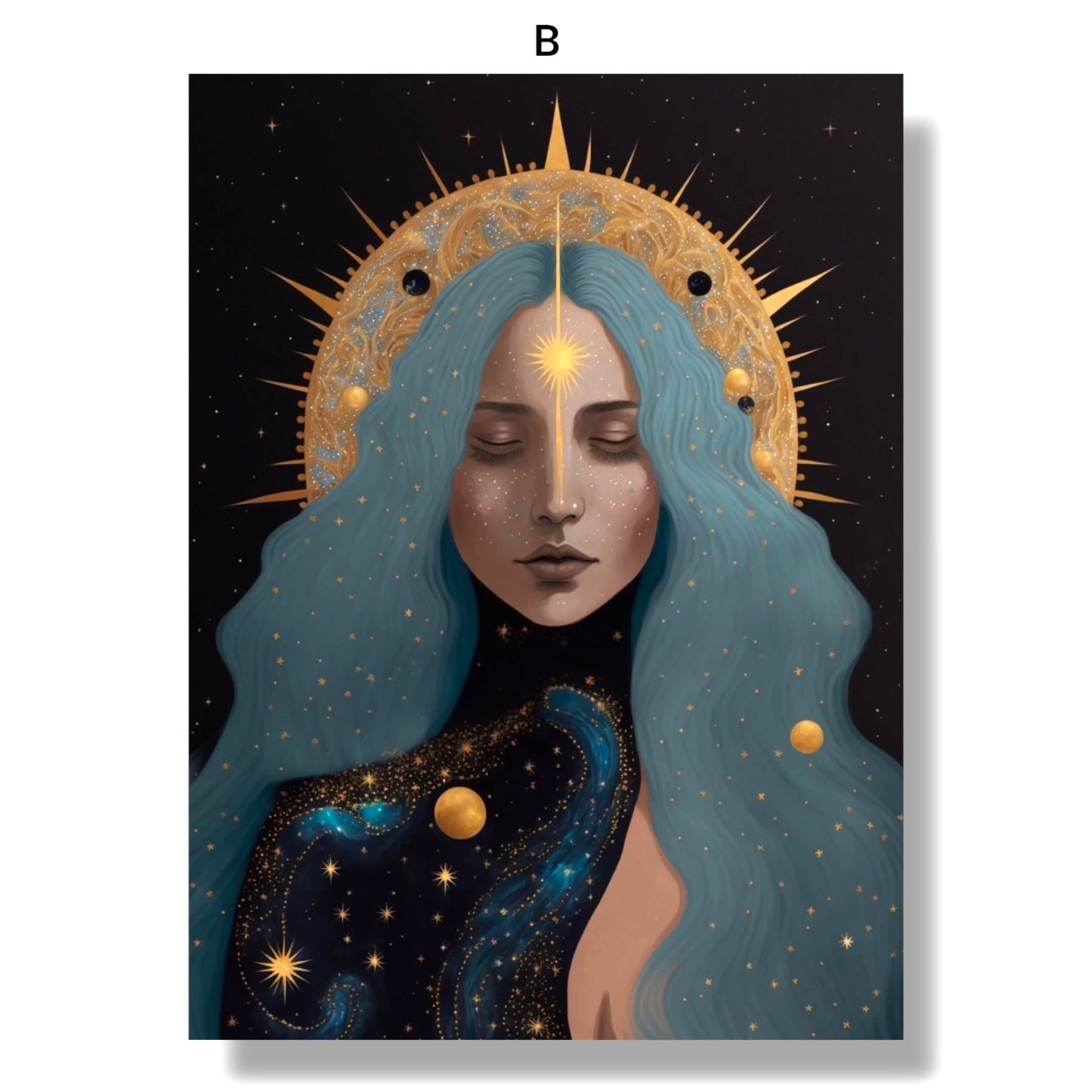 009 - Celestial Goddess Canvas Print Wall Art