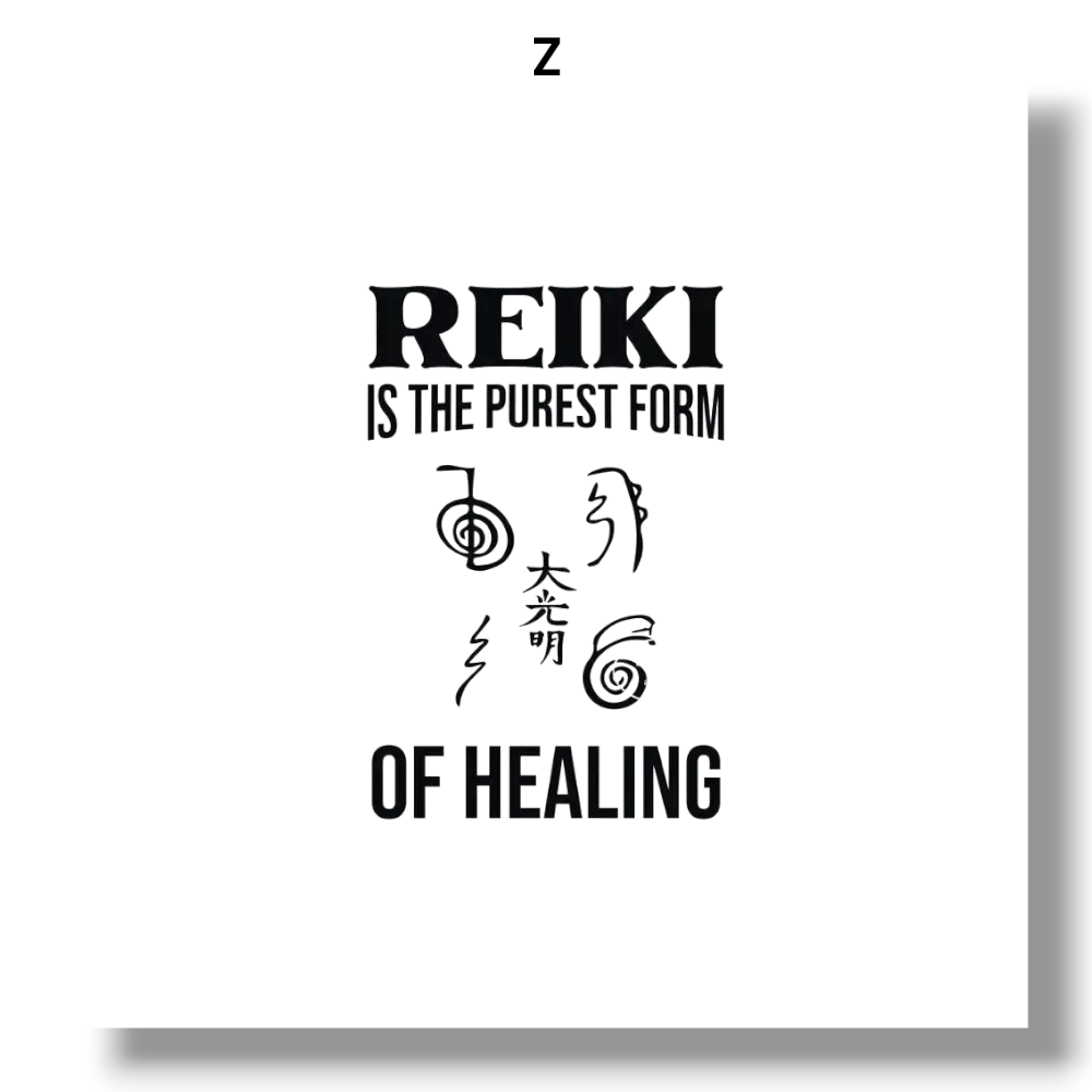 009 - Reiki Principles & Symbols Yoga Canvas Print Wall Art